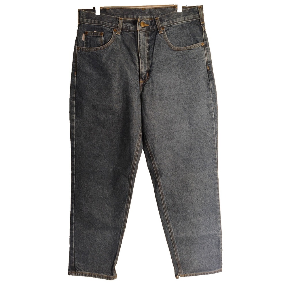 Carhartt Mens 36x30 Medium Wash‎ Blue Jeans Small Flaw